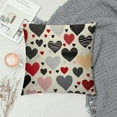 thumbnail image 2 of Nawypu  Valentine's Day Black Heart Throw Pillow Cover,Anniversary Wedding Cushion Case Decoration for Sofa Couch, 2 of 5