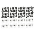 thumbnail image 1 of 80pcs Extremos de Cadena de Anteojos Extremos de Goma Ajustables Soporte de Collar de Anteojos, 1 of 8