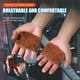 thumbnail image 4 of Guantes de cuero de vaca antideslizantes, manoplas con almohadillas para levantamiento, cinturón para protección de la palma en entrenamiento, para fitness, crossfit y gimnasio, 4 of 5