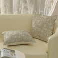 thumbnail image 4 of Beige Floral Pillow Covers 18x18 Inch 2 Pcs Khaki Vintage Flower Decor Throw Pillows Boho Seasonal Spring Summer Outdoor Farmhouse Decoration Pillowcase Linen Cushion Cover for Couch Sofa Bed, 4 of 6