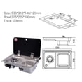 thumbnail image 5 of Boat Caravan Camper 1 Burner Gas Stove Hob and Sink Combo with Glass Lid GR-903, 5 of 9