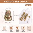 thumbnail image 2 of Uxcell 30Pcs 1/4x8 (1/4-20UNC) Tornillos para aspas de ventilador de techo, zinc con color, 2 of 6