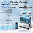 thumbnail image 4 of PAMINGONO Fume Extractor with Powerful Suction, High Speed 17m/s Airflow for Solder Fume Extraction Smoke Purifier for Odor Removal Compatible with Laser Engraving and 3D Printing US Plug, 4 of 7