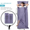 thumbnail image 4 of LSTRAGY Sleeping Bag Liner, Adult Sleep Sack & Travel Sheets, Lightweight Single and Portable Camping Sleeping Bag Liners - Ideal for Traveling, Hostels and Camping, 4 of 7