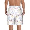 thumbnail image 3 of Naloa Hand Drawn Rabbit Men's Beach Shorts, Surfing shorts, Swim trunks, Quick Dry Swim Trunks for Surfing Beach Fun - 3X-Large, 3 of 9