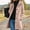Beige, variant on Women's Hooded Single Breasted Long Wool Coat Casual Warm Winter Outerwear for Women Fall Jacket with Pockets Button Front Army Green S