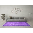 thumbnail image 3 of Ahgly Company Indoor Square Persian Purple Traditional Area Rugs, 4' Square, 3 of 4