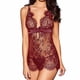 thumbnail image 5 of Falda de noche sexy Falda de fibra elástica con cuello en V Traje de vestir sexy y encantador, S, Rojo vino tholdsy XX000129-05, 5 of 7