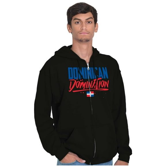 Dominican Domination Proud Loud DR Zip Up Hoodie Men's Women's Brisco Brands S