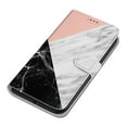 thumbnail image 5 of Feishell Wallet Case for Samsung Galaxy S23 6.1 inch,Shockproof Stylish Pattern PU Leather Magnetic Clasp Folio Flip Holder Card Slots Slim Phone Cover with Wrist Strap,Pink White Black Marble, 5 of 9
