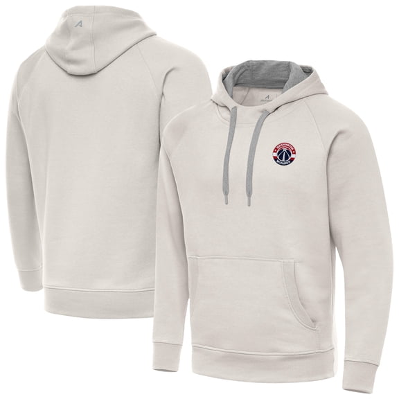 Men's Antigua Cream Washington Wizards Victory Pullover Hoodie