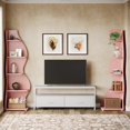 thumbnail image 6 of Tribesigns 5-Tier Wavy Corner Bookshelf – Modern Curved Display Shelf for Plants, Books & Décor (Pink), 6 of 11