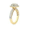 thumbnail image 4 of IGI Certified 2 Carat Round Shape Lab Grown Diamond Engagement Ring | 14K Yellow Gold | Crowned Cresta Double Halo Diamond Ring | FG-VS1-VS2 Quality Friendly Diamonds, 4 of 6