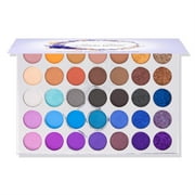 Alice Jane 35 Color High Pigment Eyeshadow Palette with Glitter and Cream Lavender Brown