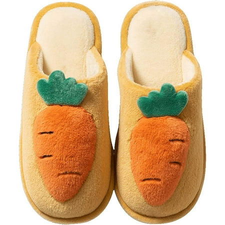 

DanceeMangoo Woman slippers Plush slippers Autumn and winter cotton shoes Men s slippers Turnip slippers Cartoon slippers Fruit series slippers