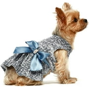 Fitwarm Embroidery Dog Dresses Pet Clothes Prom Puppy Dress Cat Birthday Doggie Party Gown S