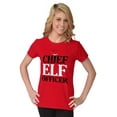 thumbnail image 3 of Xmas Chief Elf Officer Santa Helper Womens Slim Fit Graphic Tee Brisco Brands L, 3 of 5
