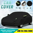 thumbnail image 3 of Universal Car Cover for Sedan Waterproof All Weather Anti-UV Outdoor Protection, Black 3-L, 3 of 11