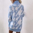 thumbnail image 2 of Gibobby Suéter de Cuello Alto para Mujer, Suéter de Manga Larga con Cuello Alto y Botones para Mujer, Suéter Elegante Informal acanalado de Color sólido(Azul,M), 2 of 5