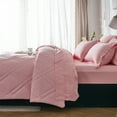 thumbnail image 2 of Davulos Comforter Set Full Size 7 Pieces ,Bed in a Bag All Season Bedding Comforter Sets,Pink, 2 of 7