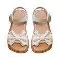thumbnail image 2 of Cathalem Girls Princess Shoes Open Toes with Ankle Strap Rhinestone Dress Shoes,Green 32, 2 of 4