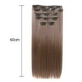 thumbnail image 3 of 16 Pcs Postiches de Cheveux 60 cm Extensibles, Aspect Naturel, Synthétiques, à Clip, Extensions de Fibre Capillaire, Perruque, 3 of 6