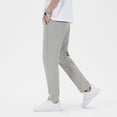 thumbnail image 4 of CLOISE Mens Travel Pants with Pockets Big and Tall Long Pants Casual Trousers Stretchy Solid Baggy Bottoms Beach Clothes, 4 of 7