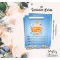 thumbnail image 5 of Darling Souvenir Blue Birthday Invitation Card 28 Pcs Fill or Write In Blank Invites Printable Party Supplies 5 x 7 Inches, 5 of 5