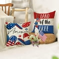 thumbnail image 6 of 4th of July Patriotic Decorative Throw Pillow Covers 16 x 16 Set of 4, Cupcake Popsicles Freedom America Land of The Free Liberty Outdoor Pillowcase, USA Sweet Summer Cushion Case Home Decor, 6 of 6