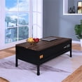 thumbnail image 3 of Furniture of America Lionna Table Basse à Plateau Relevable en Métal, Noir et Noyer, 3 of 6