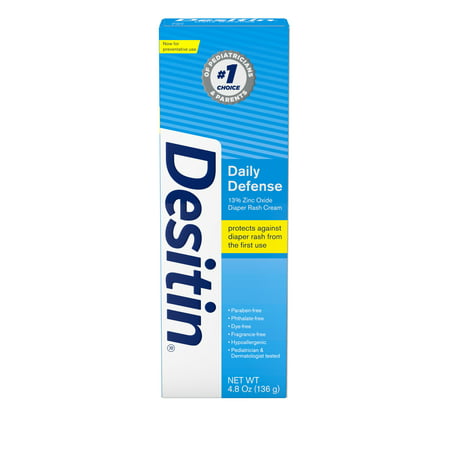 Desitin Daily Defense Baby Diaper Rash Cream with Zinc Oxide, 4.8 (Best Product For Severe Diaper Rash)