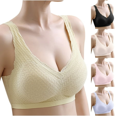 Fesfesfes Bras for Women Wireless Women s Bra Wire Free Underwear OnePiece Bra Everyday Underwear Bras Women Bras