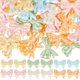 thumbnail image 1 of 50 piezas de cuentas acrílicas con forma de lazo, bonitas cuentas de colores surtidos con forma de lazo, chapadas en acrílico opaco., 1 of 5