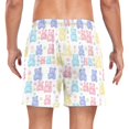 thumbnail image 2 of FORMRS Mens Swim Trunks Mesh Liner Quick Dry Casual Beach Board Shorts with Pockets, Sizes S-2XL, Colorful Gummy Bears Pattern, 2 of 9