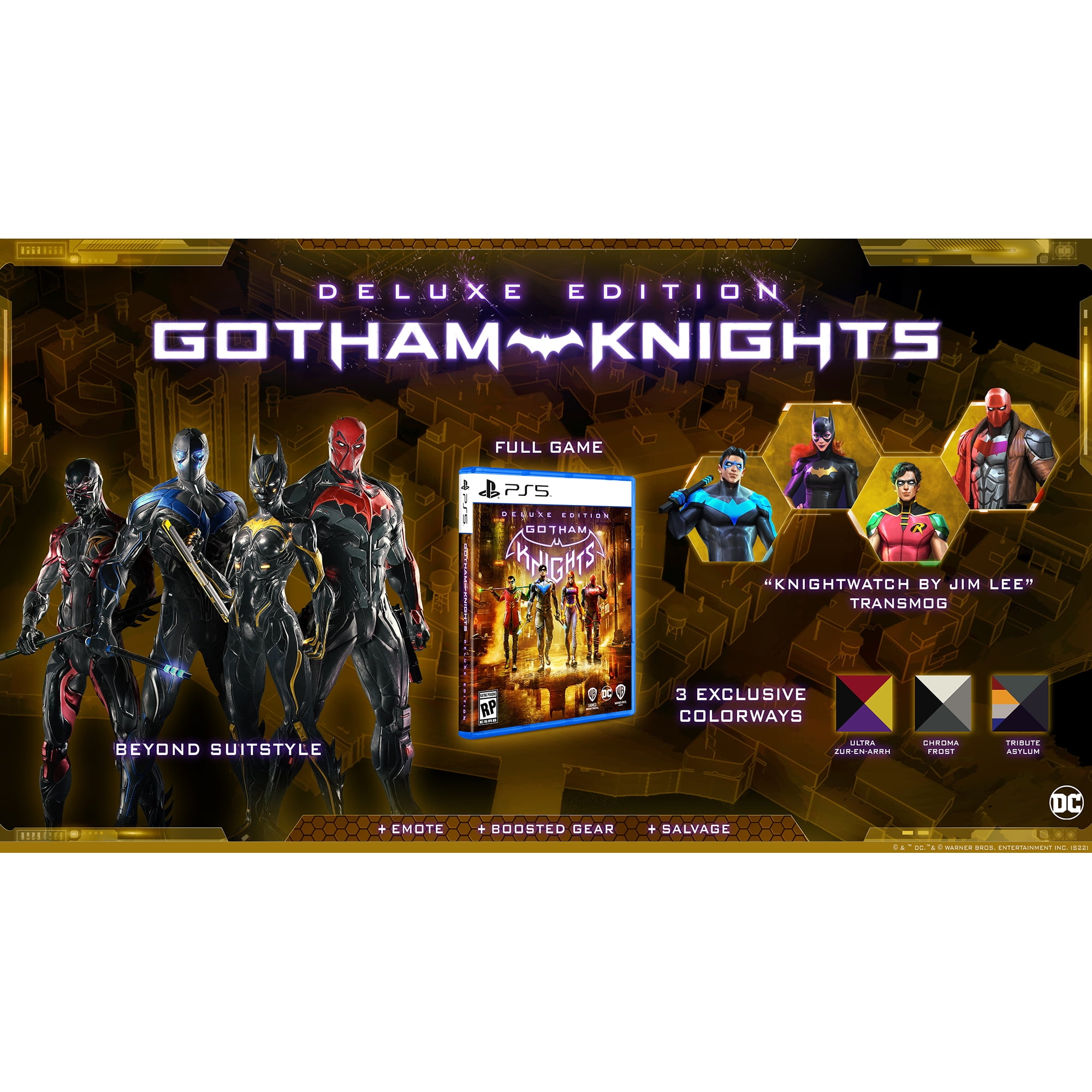 Gotham Knights Deluxe Edition [ W/ Bonus STEELBOOK ] (PS5) NEW