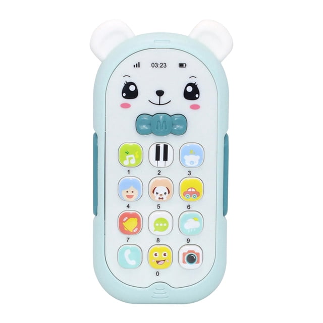 Juguetes de teléfono móvil con música colorida para bebés, TV eléctrica, Control remoto, números, aprendizaje , juguete educativo Sunnimix Máquina de sonido de música telefónica