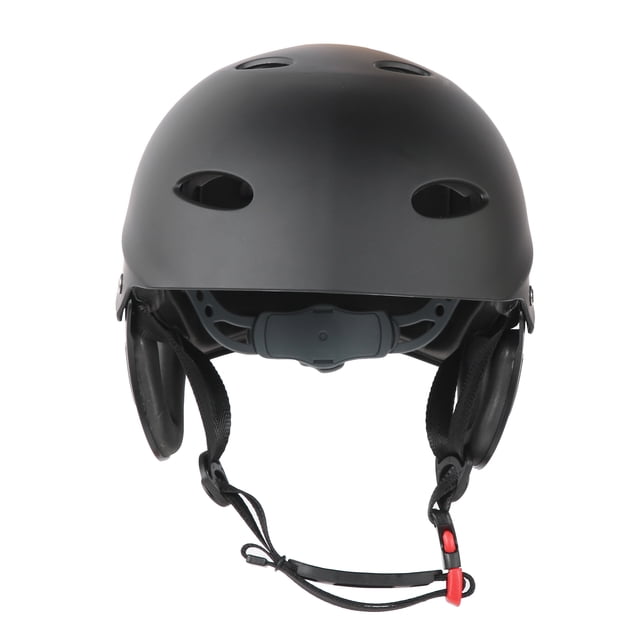 Casco para deportes acuáticos, montañismo, escalada en roca, deriva, río, gorra de seguridad ultraligera, color negro mate