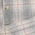 thumbnail image 5 of IROINNID Women's Shacket Jacket Long Sleeve Plaid Turndown Lapel Outwear, Comfy Ladies Woolen Plaid Single-Breasted Autumn and Winter Brushed Woolen Thick Jacket, 5 of 7