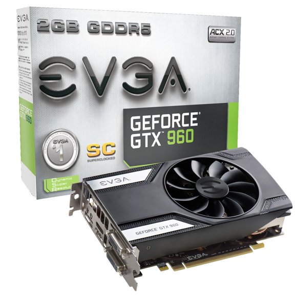 Tarjeta gráfica EVGA GeForce GTX 960 Superclocked 2GB GDDR5