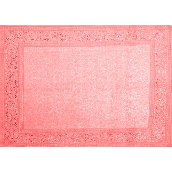 Ahgly Company Indoor Rectangle Abstract Red Contemporary Area Rugs, 4' x 6'
