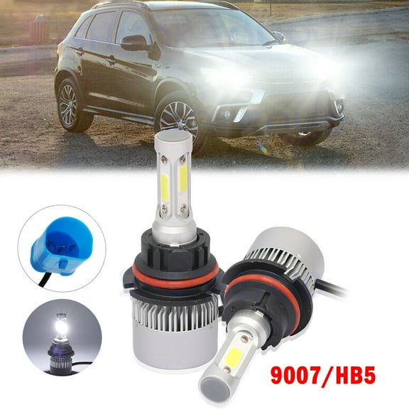 For Mitsubishi Galant 2004-2012 6000K 2PC 9007 LED Headlight High/Low Beam Bulbs