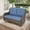 Brown/Blue, variant on POCASSY 52" Width Outdoor Loveseat, Rocking Glider All Weather Wicker Patio Loveseat with Deep Seat for Porch Balcony and Backyard, Beige