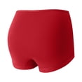 thumbnail image 4 of Lumtrix Women's Cotton Underwear Mid Rise Boy Shorts Full Coverage Soft Stretch Cotton Panties Comfort Briefs Red L, 4 of 5