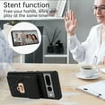 thumbnail image 4 of ELEHOLD for Google Pixel 7 Wallet Case with Card Holder, PU Leather Shockproof Crossbody Case with Metal Snap Adjustable Strap Lanyard Compatible with Google Pixel 7,Black, 4 of 7