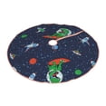 thumbnail image 2 of Kll Dinosaur Astronaut Space Surfing Christmas Tree Skirt 30",Party Decorations Farmhouse For Christmas Decorations Holiday Party, 2 of 8