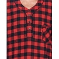 thumbnail image 3 of Ashford & Brooks Mens Flannel Plaid Long Sleep Shirt Henley Nightshirt, 3 of 5