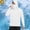 White, variant on Dxzfnsa Mens Hoodies Men's UV Sun Protection Solid Color Shirts UPF Rash Guard Long Sleeve Blouses Hiking Performance Mesh Face Mask Tops