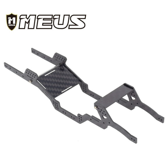 MEUS Racing Carbon Fiber LCG Chassis Kit Frame Girder, Low Center of Gravity Carbon Fiber Frame Upgrade Part for Axial SCX24 Deadbolt JLU C10 Bronco 90081