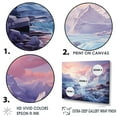 thumbnail image 3 of Designart "Kawaii-Style Landscape In Alaska II" Glacier Floater Framed Wall Art Living Room, 3 of 5