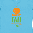 thumbnail image 4 of Inktastic Happy Fall Y'all, Pumpkin, Arrow, Fall, Autumn Women's V-Neck T-Shirt, 4 of 5